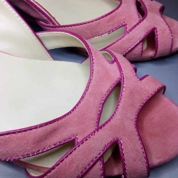 Sole Society Pink Danna Suede Wedges - Picture 5 of 11